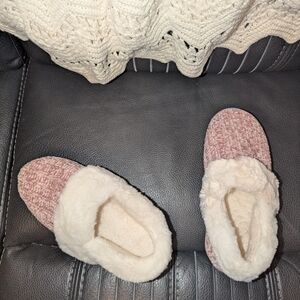 Chenille Pink Slippers